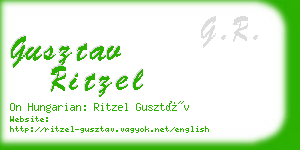 gusztav ritzel business card